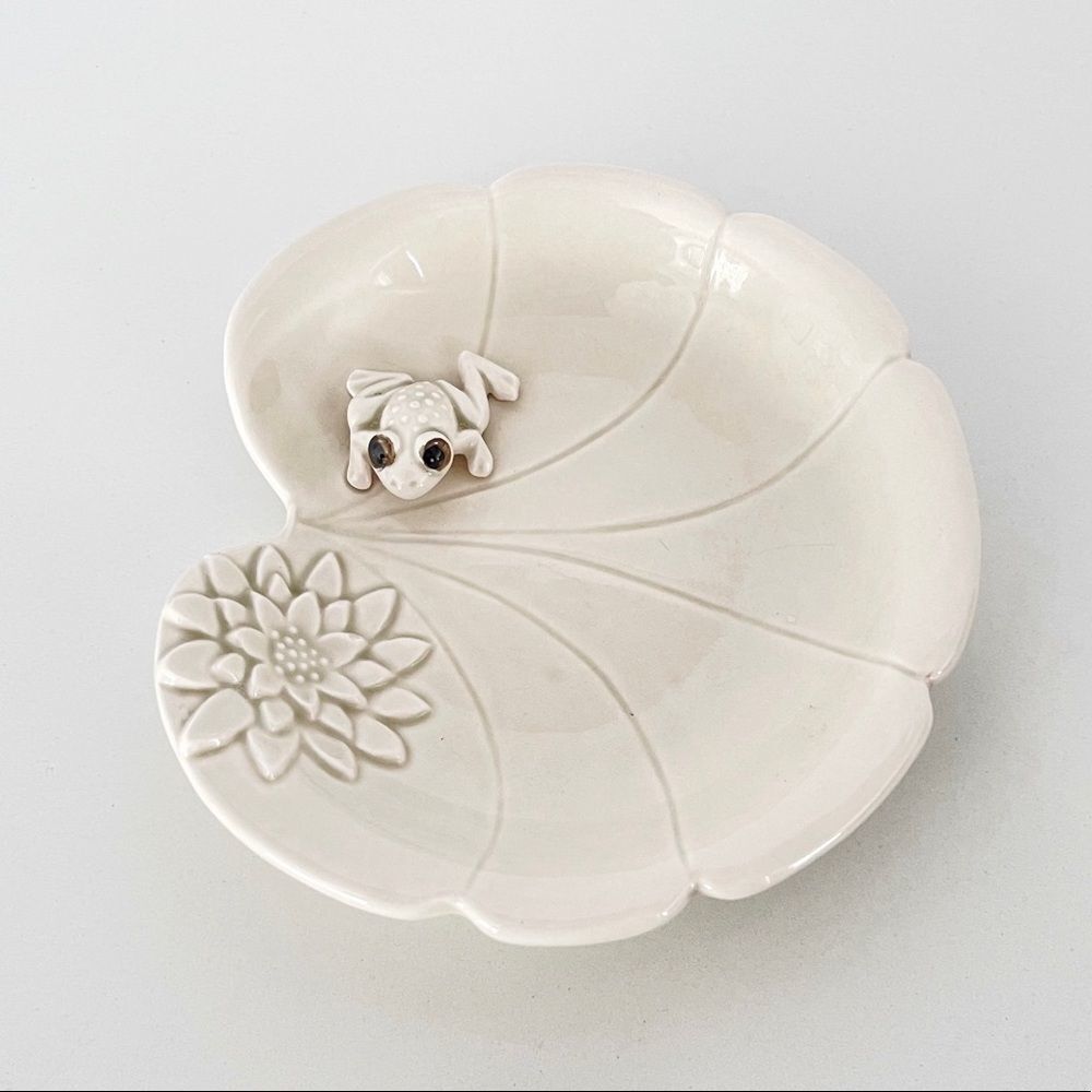 Ceramic Frog Trinket Dish